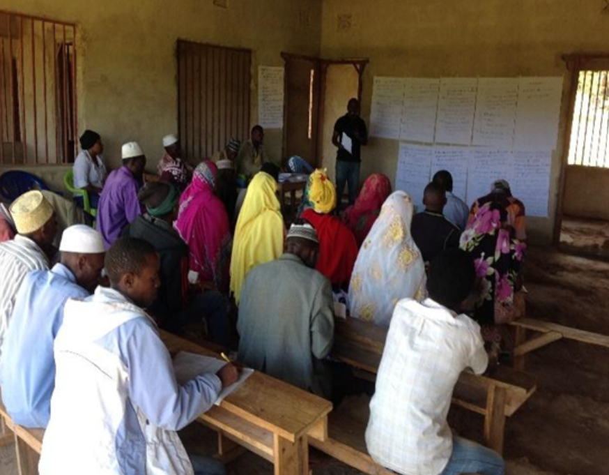 Community members formulate action plans in Munguli community, Mkalama District, Tanzania. (Credit: NLUPC)